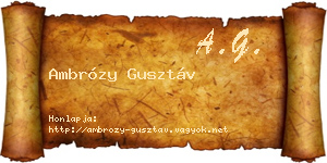 Ambrózy Gusztáv névjegykártya