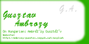 gusztav ambrozy business card